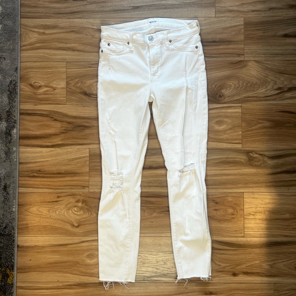 Hudson Jeans Women's White Distressed Pants